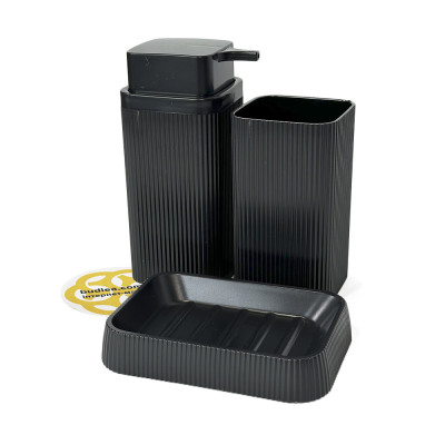 Будкрам купить Набор аксессуаров для ванной комнаты STELLA 5, черный OKYANUS Набор аксессуаров для ванной комнаты STELLA 5, черный OKYANUS 6