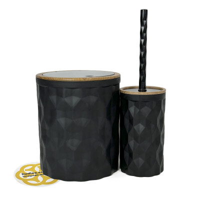 Будкрам купить Набор аксессуаров для ванной комнаты DIAMOND 5в1, черный OKYANUS Набор аксессуаров для ванной комнаты DIAMOND 5в1, черный OKYANUS 6