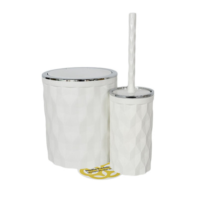 Будкрам купить Набор ведро и ершик для ванной DIAMOND 2в1, круглый, ободок хром OKYANUS Набор ведро и ершик для ванной DIAMOND 2в1, круглый, ободок хром OKYANUS 4