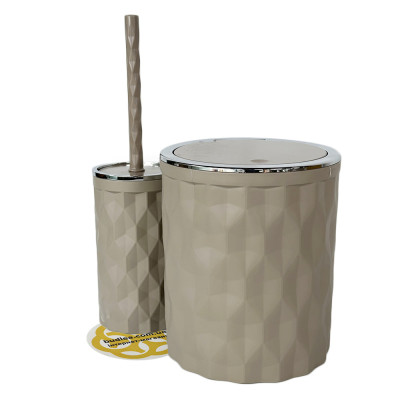 Будкрам купить Набор ведро и ершик для ванной DIAMOND 2в1, круглый, ободок хром OKYANUS Набор ведро и ершик для ванной DIAMOND 2в1, круглый, ободок хром OKYANUS 2