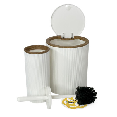 Будкрам купити Набір аксесуарів для ванної кімнати ROUND 5в1, білий OKYANUS Набір аксесуарів для ванної кімнати ROUND 5в1, білий OKYANUS 5