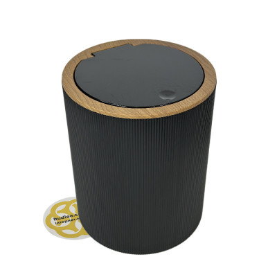 Будкрам купить Набор аксессуаров для ванной комнаты ROUND 5в1, круглый, черный, ободок дерево OKYANUS Набор аксессуаров для ванной комнаты ROUND 5в1, круглый, черный, ободок дерево OKYANUS 2