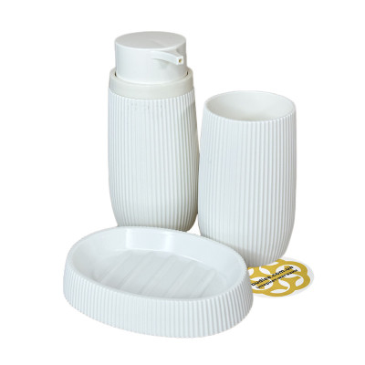 Будкрам купить Набор аксессуаров для ванной комнаты ROUND 5в1, круглый, белый OKYANUS Набор аксессуаров для ванной комнаты ROUND 5в1, круглый, белый OKYANUS 7