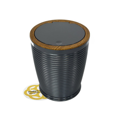 Будкрам купить Набор аксессуаров для ванной комнаты ELEGANCE 5в1, круглый, антрацит, ободок дерево OKYANUS Набор аксессуаров для ванной комнаты ELEGANCE 5в1, круглый, антрацит, ободок дерево OKYANUS 2