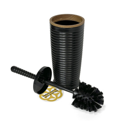 Будкрам купить Набор аксессуаров для ванной комнаты ELEGANCE 5в1, круглый, черный, ободок дерево OKYANUS Набор аксессуаров для ванной комнаты ELEGANCE 5в1, круглый, черный, ободок дерево OKYANUS 6