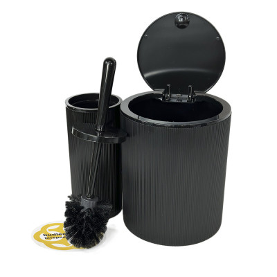 Будкрам купити Набір аксесуарів для ванної кімнати ROUND 5в1, чорний OKYANUS Набір аксесуарів для ванної кімнати ROUND 5в1, чорний OKYANUS 5