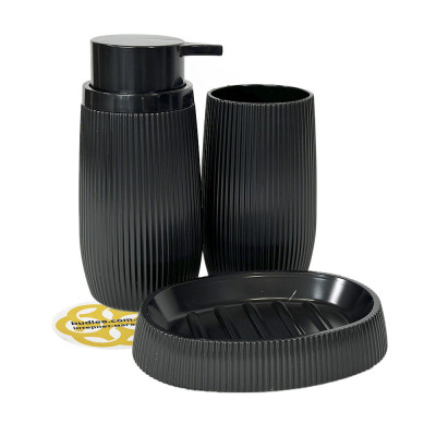 Будкрам купити Набір аксесуарів для ванної кімнати ROUND 5в1, чорний OKYANUS Набір аксесуарів для ванної кімнати ROUND 5в1, чорний OKYANUS 7