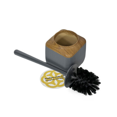 Будкрам купить Набор аксессуаров для ванной комнаты STRIPED 5в1, квадратный, антрацит, ободок дерево OKYANUS Набор аксессуаров для ванной комнаты STRIPED 5в1, квадратный, антрацит, ободок дерево OKYANUS 5