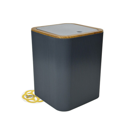 Будкрам купить Набор аксессуаров для ванной комнаты STRIPED 5в1, квадратный, антрацит, ободок дерево OKYANUS Набор аксессуаров для ванной комнаты STRIPED 5в1, квадратный, антрацит, ободок дерево OKYANUS 2