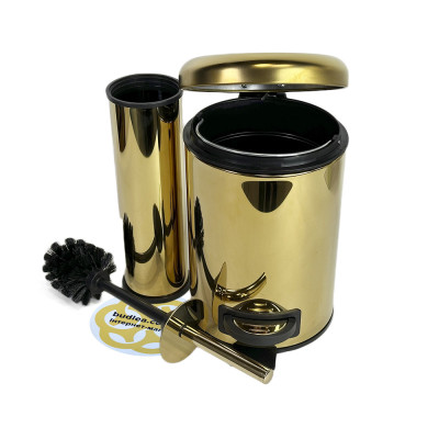 Будкрам купить Набор для ванной с ершиком ELIT, ведро с микролифтом 3Л, золотой VINKS Набор для ванной с ершиком ELIT, ведро с микролифтом 3Л, золотой VINKS 2