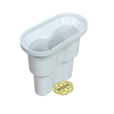 Будкрам купити Накладка на опалювальну трубу подвійна, пластик, білий Sanpreis Накладка на опалювальну трубу подвійна, пластик, білий Sanpreis 4