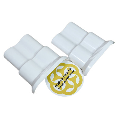 Будкрам купити Накладка на опалювальну трубу подвійна, пластик, білий Sanpreis Накладка на опалювальну трубу подвійна, пластик, білий Sanpreis 3