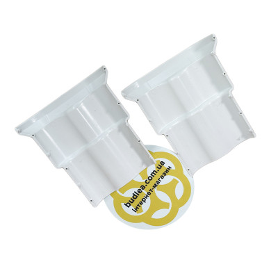 Будкрам купити Накладка на опалювальну трубу подвійна, пластик, білий Sanpreis Накладка на опалювальну трубу подвійна, пластик, білий Sanpreis 2