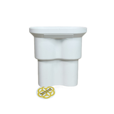 Будкрам купить Накладка на трубу отопления двойная, пластик, белый Sanpreis