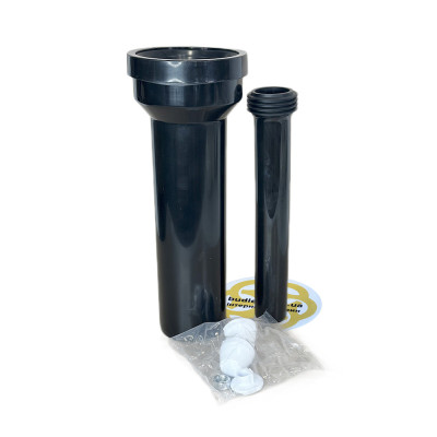 Будкрам купить Комплект патрубков Ø90х350+Ø45х310 мм для подвесного унитаза, черный Sanpreis