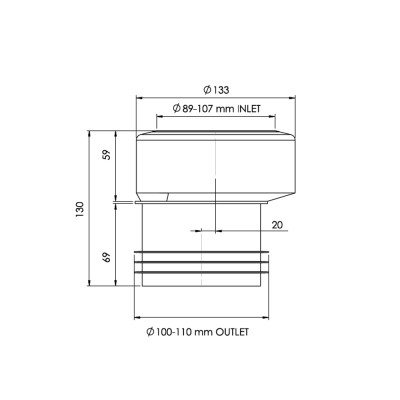 Будкрам купить Эксцентрик для унитаза 20 мм EVA выход Ø100/110 мм Sanpreis Эксцентрик для унитаза 20 мм EVA выход Ø100/110 мм Sanpreis 3