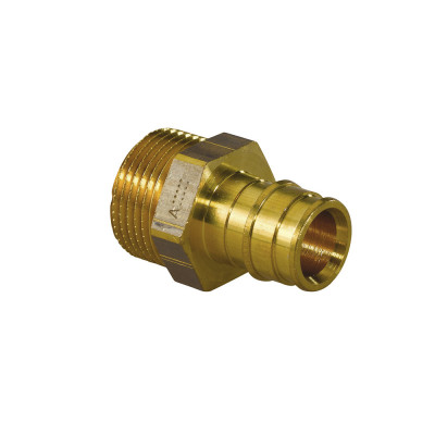 Будкрам купить Штуцер латунный  Ø16 х R3/4″ Uponor Q&E  с наружной резьбой Uponor