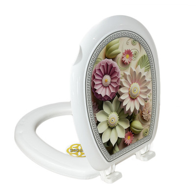 Будкрам купити Кришка для унітазу м'яка FLOWERS Sanpreis Кришка для унітазу м'яка FLOWERS Sanpreis 4
