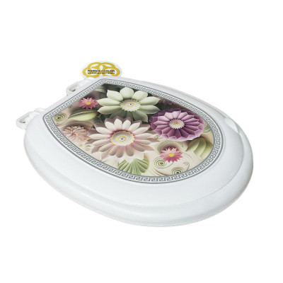Будкрам купити Кришка для унітазу м'яка FLOWERS Sanpreis Кришка для унітазу м'яка FLOWERS Sanpreis 3
