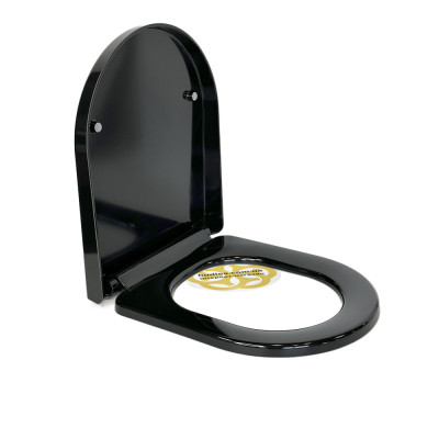 Будкрам купить Сиденье для унитаза  с микролифтом Elegance, дюропласт, черный Sanpreis Сиденье для унитаза  с микролифтом Elegance, дюропласт, черный Sanpreis 4