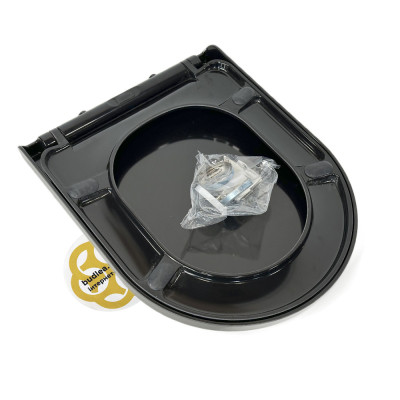 Будкрам купить Сиденье для унитаза  с микролифтом Elegance, дюропласт, черный Sanpreis Сиденье для унитаза  с микролифтом Elegance, дюропласт, черный Sanpreis 6