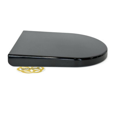 Будкрам купить Сиденье для унитаза  с микролифтом Elegance, дюропласт, черный Sanpreis Сиденье для унитаза  с микролифтом Elegance, дюропласт, черный Sanpreis 2