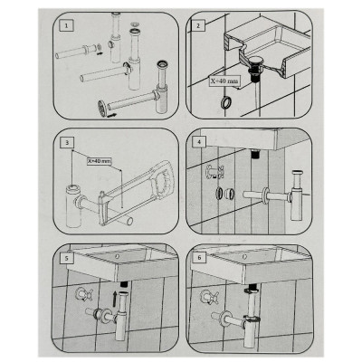 Будкрам купить Сифон для раковины MOON 1-1/4" универсальный 200-250 мм, круглый, белый Sanpreis Сифон для раковины MOON 1-1/4" универсальный 200-250 мм, круглый, белый Sanpreis 5