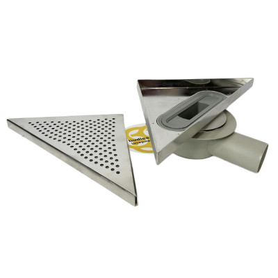 Будкрам купити Душовий трап TRIANGLE LEGAL 23,4х33 см, поворотний сифон горизонтальний, з гідрозатвором, решітка коло Sanpreis Душовий трап TRIANGLE LEGAL 23,4х33 см, поворотний сифон горизонтальний, з гідрозатвором, решітка коло Sanpreis 3