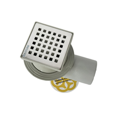 Будкрам купити Трап для балкона та тераси 10х10 см, горизонтальний вихід DN70, комбінований затвор, з ґратами із нержавіючої сталі Sanpreis Трап для балкона та тераси 10х10 см, горизонтальний вихід DN70, комбінований затвор, з ґратами із нержавіючої сталі Sanpreis 4