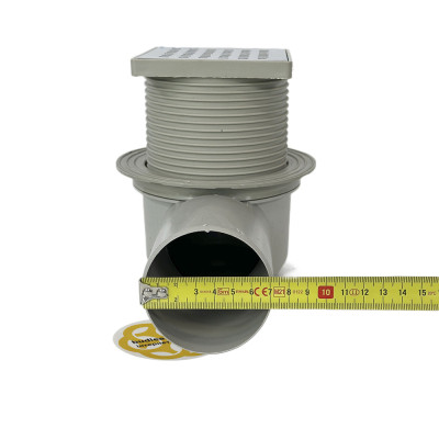 Будкрам купити Трап для балкона та тераси 10х10 см, горизонтальний вихід DN70, комбінований затвор, з ґратами із нержавіючої сталі Sanpreis Трап для балкона та тераси 10х10 см, горизонтальний вихід DN70, комбінований затвор, з ґратами із нержавіючої сталі Sanpreis 3