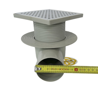 Будкрам купить Трап для балкона и террасы 15х15 см, горизонтальный выход DN70, комбинированный затвор, решетка квадрат Sanpreis Трап для балкона и террасы 15х15 см, горизонтальный выход DN70, комбинированный затвор, решетка квадрат Sanpreis 2