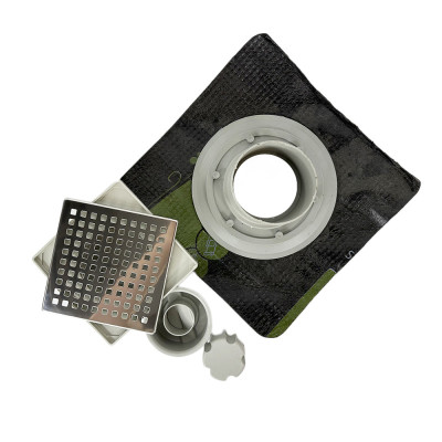 Будкрам купити Душовий трап двокорпусний 15х15 см з притискним фланцем, вертикальний Ø100 мм, грати квадрат Sanpreis Душовий трап двокорпусний 15х15 см з притискним фланцем, вертикальний Ø100 мм, грати квадрат Sanpreis 5