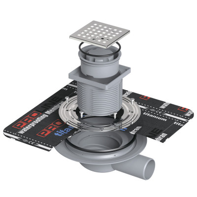 Будкрам купити Душовий трап двокорпусний 15х15 см з притискним фланцем, горизонтальний, ґрат квадрат Sanpreis Душовий трап двокорпусний 15х15 см з притискним фланцем, горизонтальний, ґрат квадрат Sanpreis 1_small