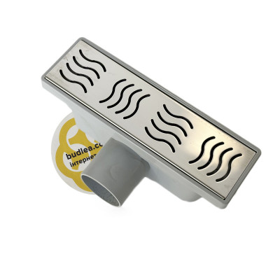 Будкрам купити Душовий трап CLASSIC 20 см, горизонтальний, гідрозатвор, решітка хвиля Sanpreis