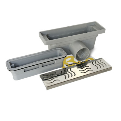 Будкрам купить Душевой трап CLASSIC 20 см, горизонтальный, гидрозатвор, решетка волна Sanpreis Душевой трап CLASSIC 20 см, горизонтальный, гидрозатвор, решетка волна Sanpreis 2