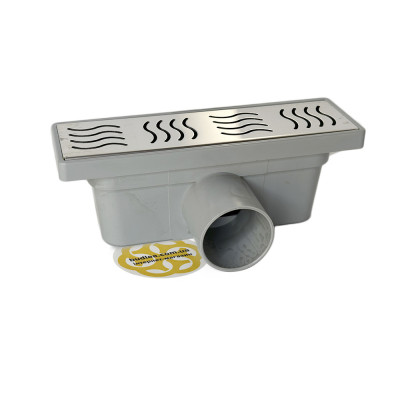 Будкрам купить Душевой трап CLASSIC 20 см, горизонтальный, гидрозатвор, решетка волна Sanpreis Душевой трап CLASSIC 20 см, горизонтальный, гидрозатвор, решетка волна Sanpreis 3