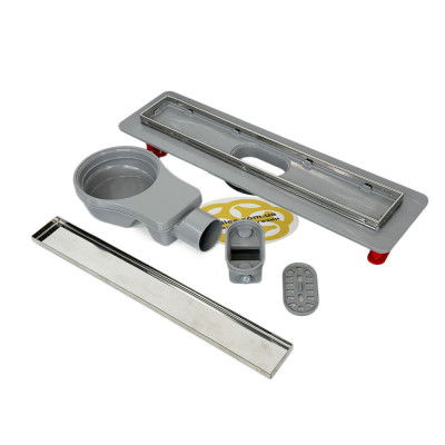 Будкрам купить Душевой трап LUNA GALA FLAMAD 40 см с фланцем, поворотный s-сифон, горизонтальный, решетка под плитку Sanpreis Душевой трап LUNA GALA FLAMAD 40 см с фланцем, поворотный s-сифон, горизонтальный, решетка под плитку Sanpreis 5