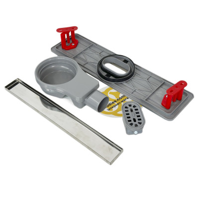 Будкрам купить Душевой трап LUNA GALA FLAMAD 50 см с фланцем, поворотный s-сифон, горизонтальный, решетка под плитку Sanpreis Душевой трап LUNA GALA FLAMAD 50 см с фланцем, поворотный s-сифон, горизонтальный, решетка под плитку Sanpreis 2