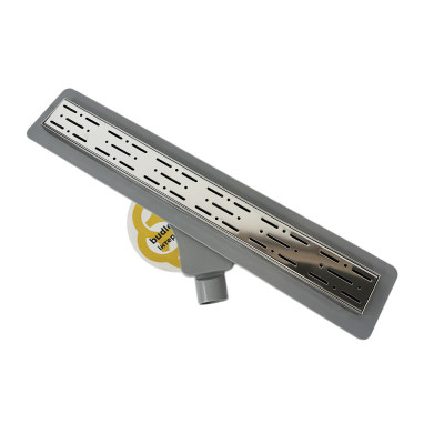 Будкрам купити Душовий трап LUNA FRAMED 60 см з фланцем, поворотний s-сифон, горизонтальний, грати дощ Sanpreis