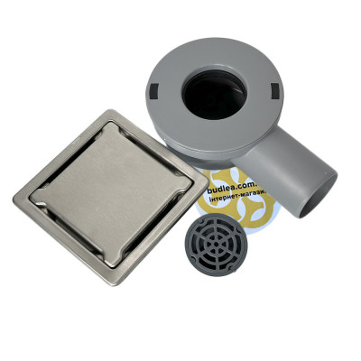 Будкрам купити Трап для душу SLIM DIRECT 11.5х11.5 см горизонтальний, нержавіюча сталь Sanpreis Трап для душу SLIM DIRECT 11.5х11.5 см горизонтальний, нержавіюча сталь Sanpreis 2