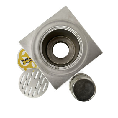 Будкрам купить Душевой трап PREMIUM 20х20 см, нержавеющая сталь, вертикальный DN70 с гидрозатвором Sanpreis Душевой трап PREMIUM 20х20 см, нержавеющая сталь, вертикальный DN70 с гидрозатвором Sanpreis 4