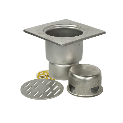 Будкрам купить Душевой трап PREMIUM 20х20 см, нержавеющая сталь, вертикальный DN100, с гидрозатвором Sanpreis Душевой трап PREMIUM 20х20 см, нержавеющая сталь, вертикальный DN100, с гидрозатвором Sanpreis 3