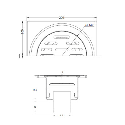 Будкрам купить Душевой трап PREMIUM 20х20 см, нержавеющая сталь, вертикальный DN70 с гидрозатвором Sanpreis Душевой трап PREMIUM 20х20 см, нержавеющая сталь, вертикальный DN70 с гидрозатвором Sanpreis 2