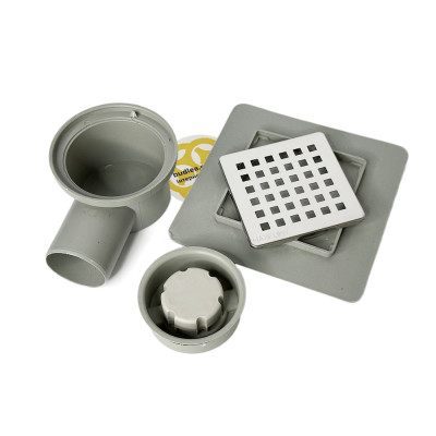 Будкрам купить Душевой трап MIDI 10x10 см, горизонтальный поворотный сифон, комбинированный затвор, решетка квадрат Sanpreis Душевой трап MIDI 10x10 см, горизонтальный поворотный сифон, комбинированный затвор, решетка квадрат Sanpreis 2