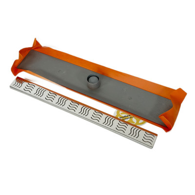 Будкрам купить Душевой трап  ECO 60 см с мембраной, вертикальный, решетка волна Sanpreis Душевой трап  ECO 60 см с мембраной, вертикальный, решетка волна Sanpreis 2