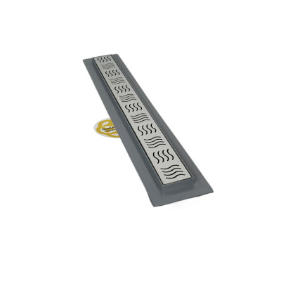 Будкрам купить Душевой трап  REVOLVE 60 см с поворотным сифоном, горизонтальный, решетка волна Sanpreis