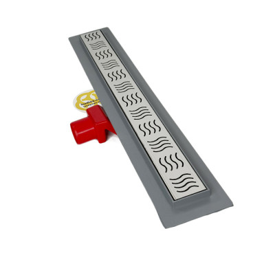 Будкрам купить Душевой трап REVOLVE 60 см с фланцем, s-сифон, горизонтальный, решетка волна Sanpreis Душевой трап REVOLVE 60 см с фланцем, s-сифон, горизонтальный, решетка волна Sanpreis 2