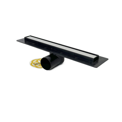 Будкрам купити Душовий трап THIN 33 см з фланцем, горизонтальний, грати суцільнометалеві Sanpreis