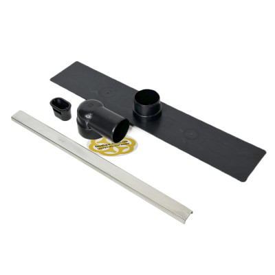 Будкрам купити Душовий трап THIN 40 см з фланцем, горизонтальний, грати суцільнометалеві Sanpreis