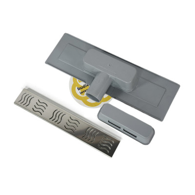 Будкрам купить Душевой трап CLASSIC 33 см с фланцем, горизонтальный, решетка волна Sanpreis Душевой трап CLASSIC 33 см с фланцем, горизонтальный, решетка волна Sanpreis 2